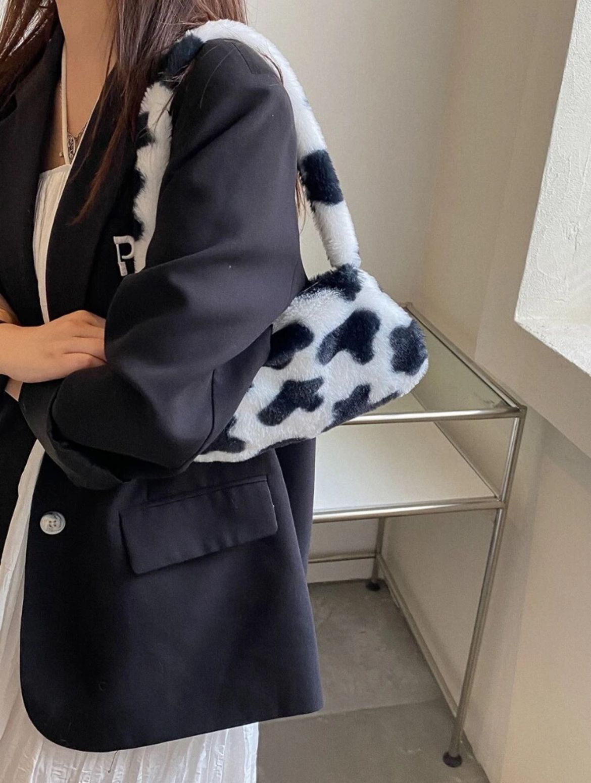 Fuzzy, Soft, Fluffy Bag For Girls, Women, College Students, Rookies & White-Collar Workers For Work, Office, Commute, For Autumn & Winter, Warm Winter, Outdoors