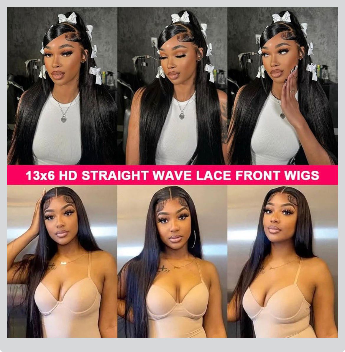 30 Inch Human Hair Wig 13x6 Lace Front Wigs Human Hair 200 Density HD Transparent Straight Lace Front Wigs Pre Plucked Glueless Lace Frontal Wigs Natural Black Color