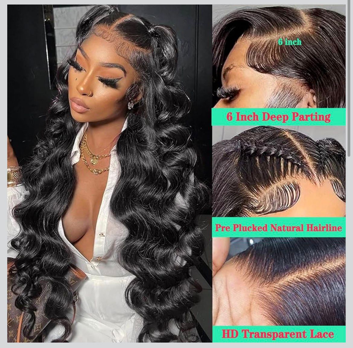 BRAZILIAN Body Wave Lace Front Wigs Human Hair 13x6 Lace Front Wigs Human Hair 200% Density 26 Inch 13x6 HD Lace Frontal Human Hair Wigs for Black Women With Baby Hair.