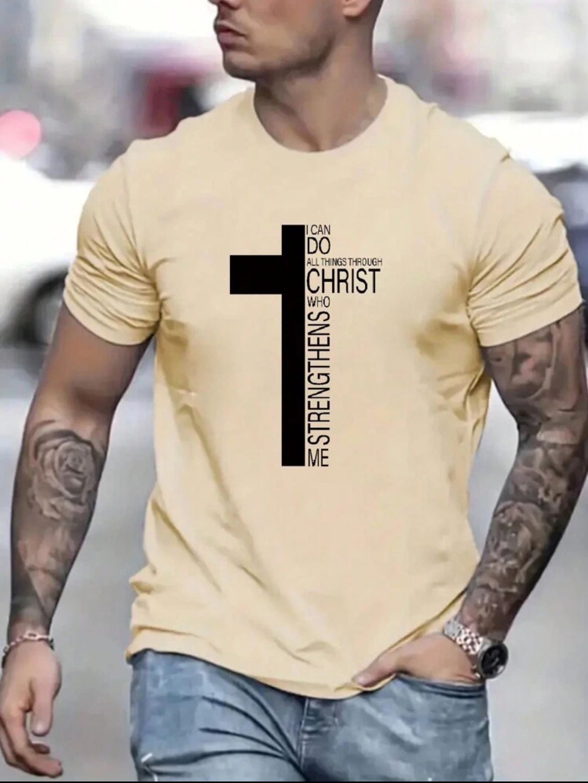 Men Slogan Graphic Tee